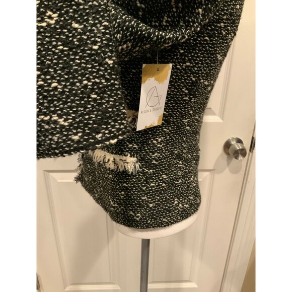 Nanette Lepore Black & White Tweed Jacket W/ Fringe Trim, Size 0 (US) - Picture 6 of 9